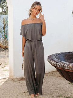 Off-Shoulder Summer Jumpsuit