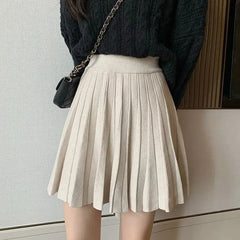 High Waist Knitted Mini