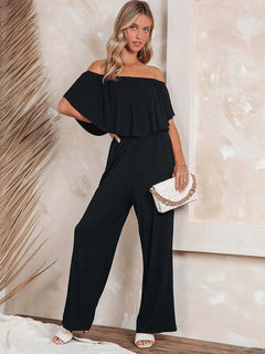 Off-Shoulder Summer Jumpsuit