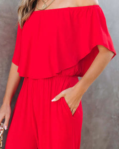 Off-Shoulder Summer Jumpsuit