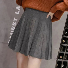 High Waist Knitted Mini